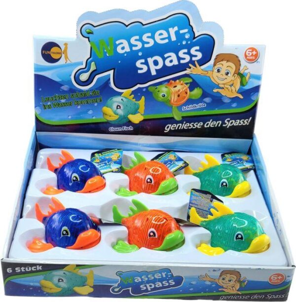 Wassertiere leuchtend sortiert