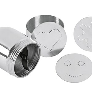cilio tisch-accessoires Dekorierstreuer 3 Schablonen, Edelstahl poliert