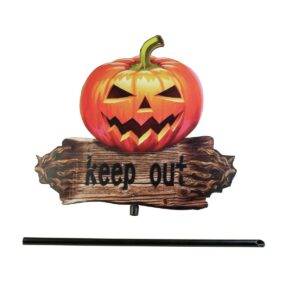 EUROPALMS Halloween Bodenstecker Kürbis "KEEP OUT", 50cm