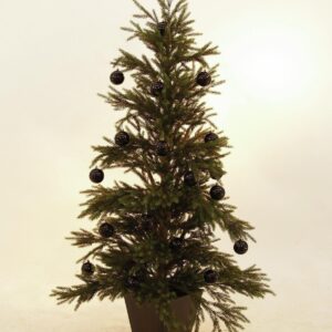 EUROPALMS Dekokugel 7cm, schwarz 6x