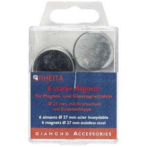 Edelstahlmagnete rund 1Pack mit 6 Stück